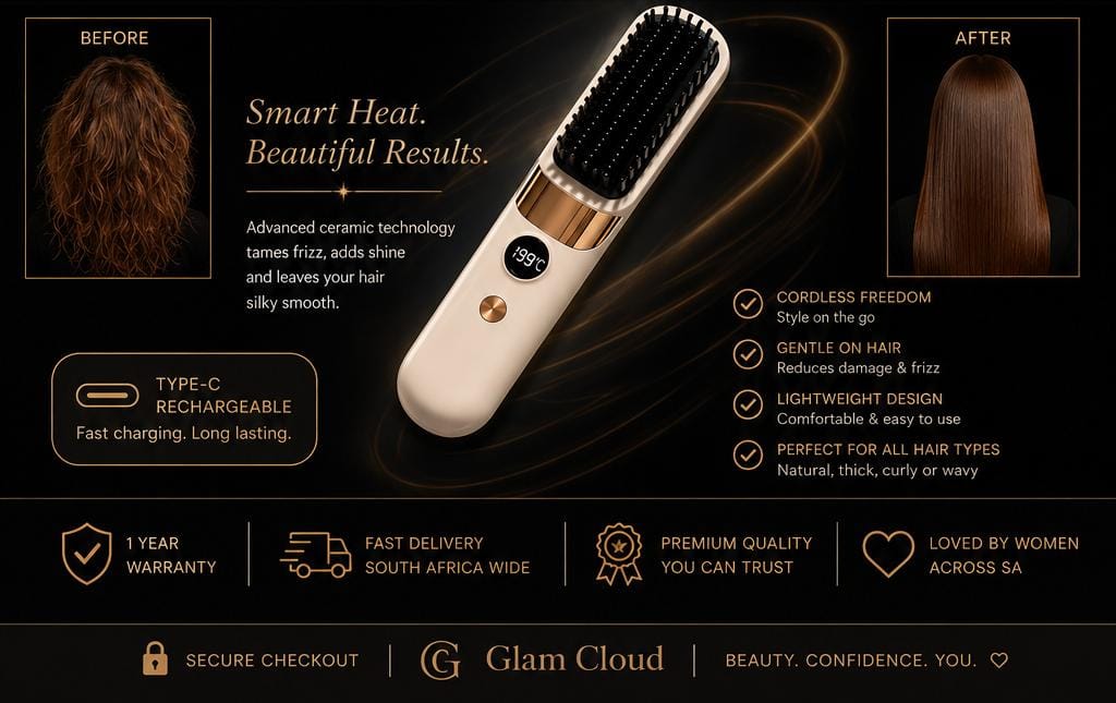 SilkPro™ Straightener Brush✨💛